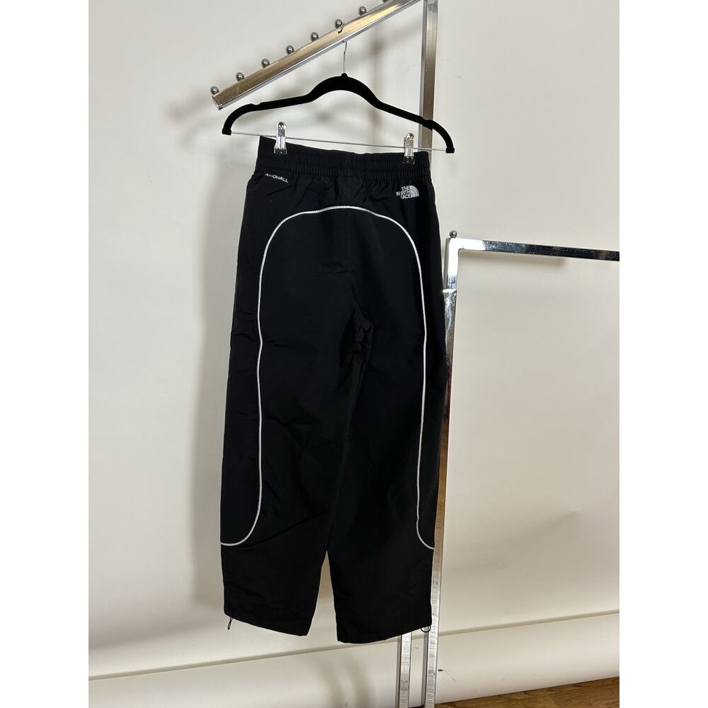 The North Face Tek Pipping WindWall Womens Sz XS Black Woven Pants White Stripe